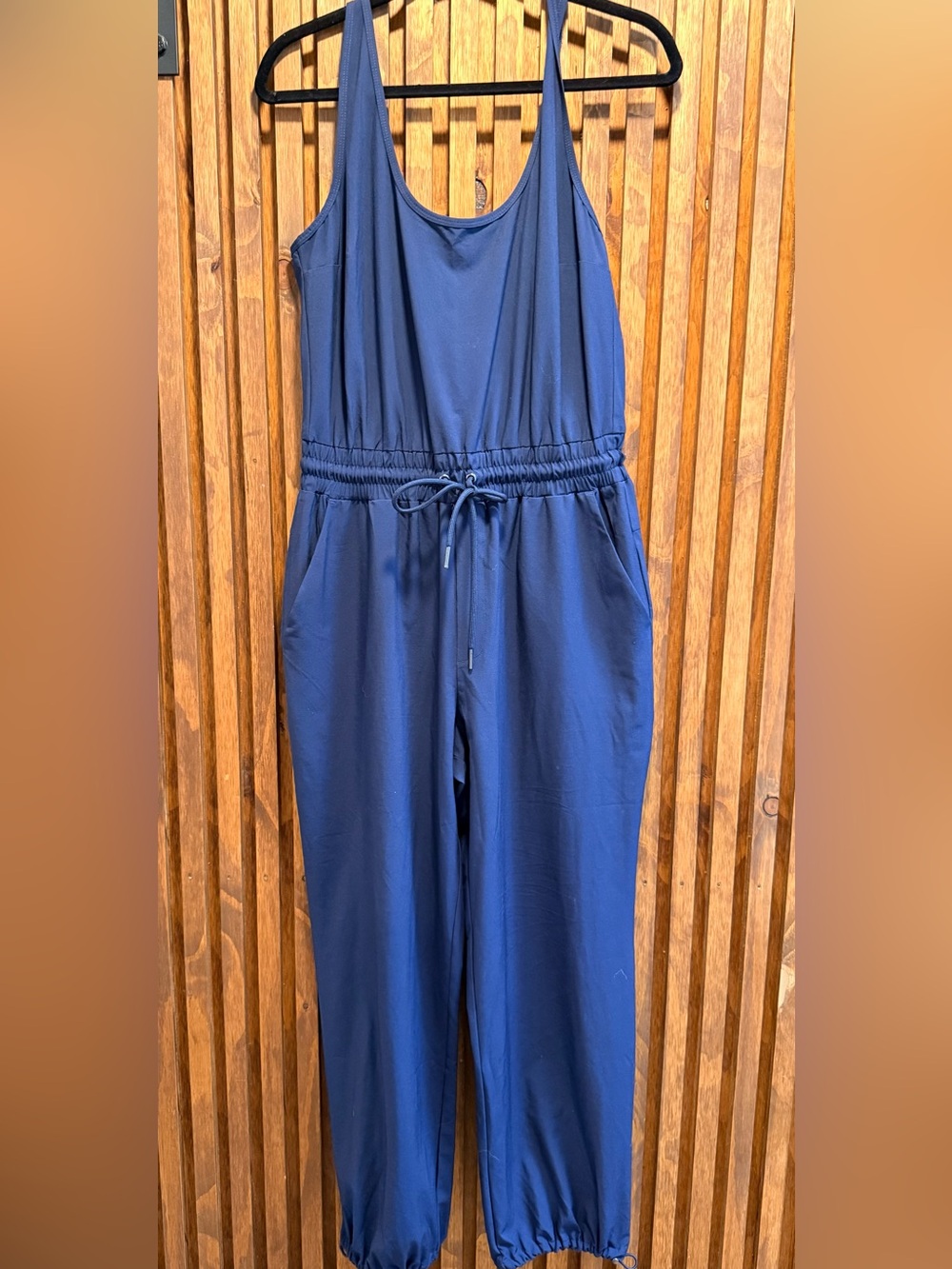Abercrombie & Fitch Navy Drawstring Jumpsuit